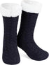 House socks - fluffy warm coral fleece lined - non-slip socks for men and girls - Thick Winter coral fleece - Sleep socks - Postpartum socks - Fluffy Slipper socks - soft and comfortable floor socks - Black