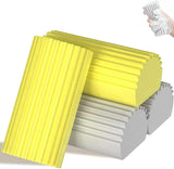 4 pieces - Cleaning sponge - Magic sponge - Duster sponge - Kitchen sponge - Cleaning brush - Cleaning tool - reusable - for cleaning curtains, glass, basements, mirrors and windows - grey, yellow