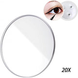 20x magnifying mirror - 15 cm - Mirror - Magnifying glass - Makeup mirror - Magnifying makeup mirror - Shaving mirror - with suction cup - 20x detail magnifier - Round magnifying mirror - Close-up mirror for precise makeup details - white