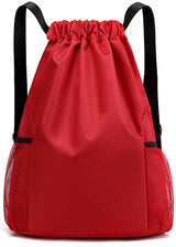 47*38*18cm - Drawstring bag - Drawstring backpack - large unisex sports backpack - with drawstring - gym bag - with two side pockets - backpack - sports bag - waterproof Oxford fabric backpack - waterproof travel bag - for beach, school, travel, outdoor s