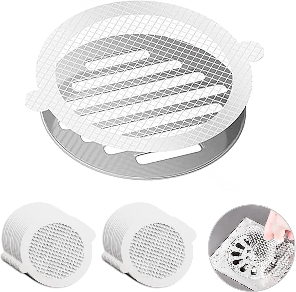 Shower drain strainer - 30 Pieces - Sink strainer - shower drain sticker - Sink strainer - Drain strainer - Sink strainer - Universal Hair Filter - Shower Bathroom Hair Catcher - anti-clogging - anti-hair - for Bathroom Drain Balcony Drain Hole - 4.33 inc