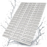 Shower mat - 40*68 cm - Non-slip shower mat - Bath mat - with suction cups and drainage holes - non-slip bath mats - for use in the bath, shower tray, or bathroom tiles - easy to cut and dry - for the elderly, children, and pets - white & grey