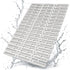 Shower mat - 40*68 cm - Non-slip shower mat - Bath mat - with suction cups and drainage holes - non-slip bath mats - for use in the bath, shower tray, or bathroom tiles - easy to cut and dry - for the elderly, children, and pets - white & grey