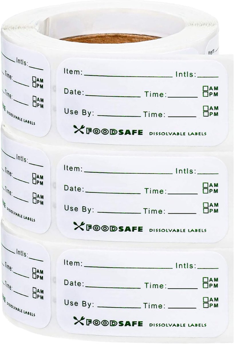 Freezer Labels Writable - 900 Pieces Freezer Stickers Writable - labels - food date labels - freezer stickers - removable freezer labels - Freezer Labels - Freezer Containers - Shelf life labels