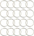 20 pieces - 55 mm - Book rings - metal ring binders - Binding ring - for loose sheets - card ring binder - keychain - for scrapbooking, album, crafting - for organizing and binding loose cards and recipes - silver