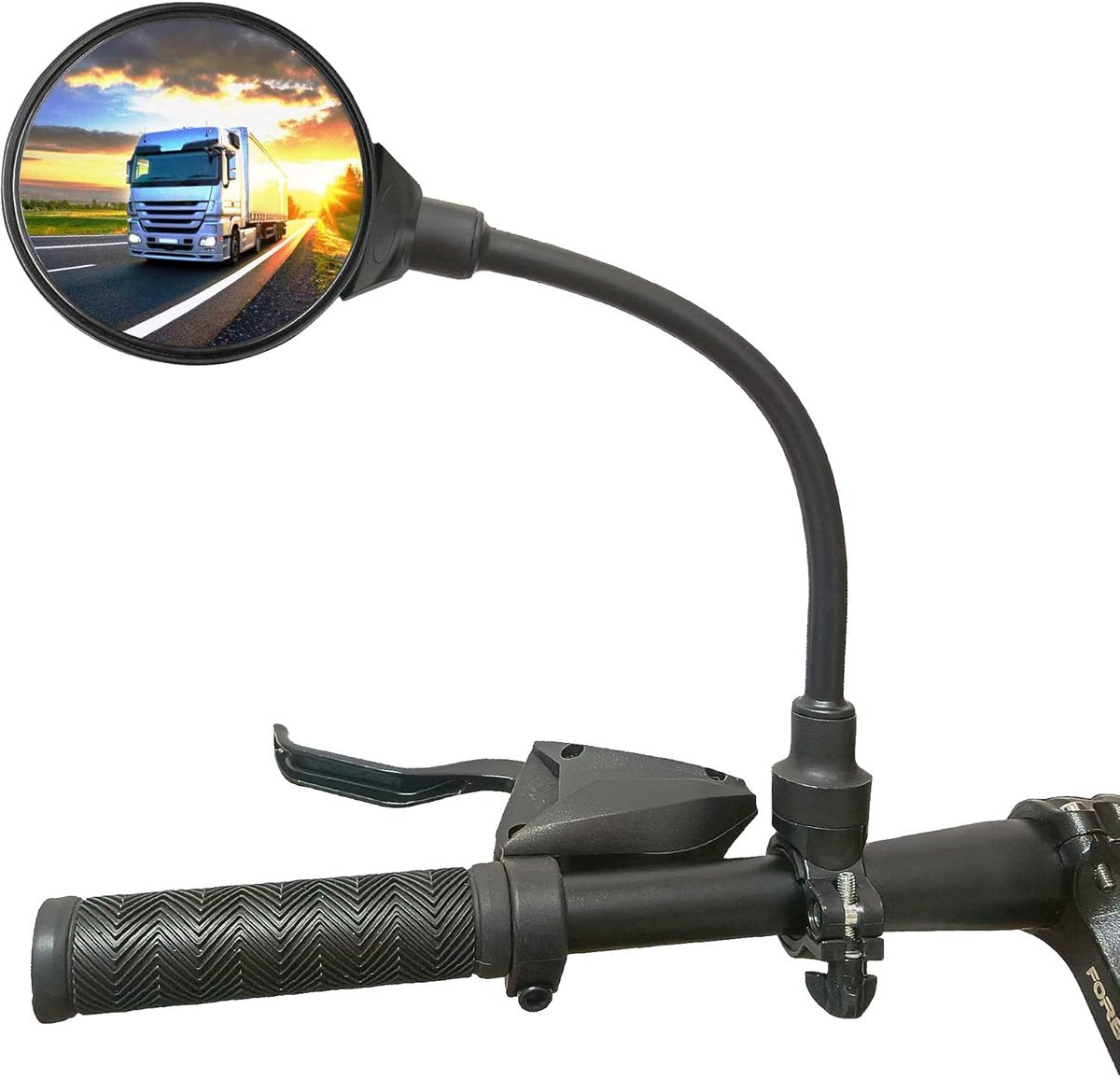 Bicycle Mirror E-bike Rearview Mirror - handlebar lens bicycle mirror - Bicycle mirror right - round mirror - safe rearview mirror for bicycle - scratch-resistant glass lens - adjustable and rotatable safe rearview mirror - 360º Rotatable
