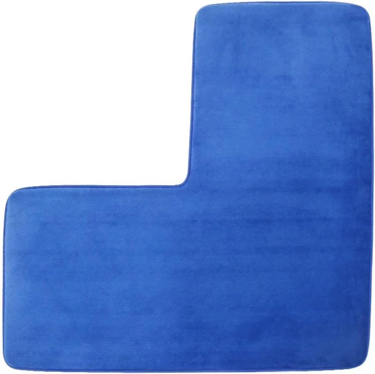 L-shaped bath mat - Shower mat - Bath mat - Floor mat - Non-slip mat - Corner bath mat - Corner shower mats - Non-slip foot mat - Doormat - Entrance mat - for home, door, sink, floor, toilet, kitchen, indoors and outdoors - 80*80 cm - blue