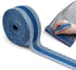 Iron-on tape - 10 m*2.5 cm - Hemming tape - Hemming tape for trousers - Curtain tape - pleating tape - iron-on hem tape - self-adhesive tape without sewing - for hemming - washable repair tape - for jeans, suit trousers, waistband - blue