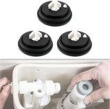 3 pieces - Toilet cistern drain valve - Flush tank inlet diaphragm - inlet diaphragms for toilet cistern - valve diaphragm - sealing diaphragm - toilet inlet float diaphragm rings - rings for toilet cisterns - WC drain seal - toilet accessories