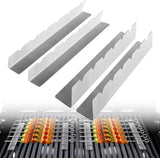 4 pieces - Skewer holder - Stainless steel skewer rack - BBQ Skewer Holder - Stainless Steel Skewer Holder - Shish kebab - stainless steel grill - BBQ accessories - for long barbecue skewers - 30*3.5*4.5 cm - silver