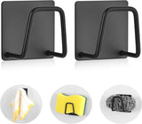 Sponge Holder - 2 Pieces - Self-Adhesive - Dishcloth Holder - Sink Sponge Holder - Sink Organizer - Sponge Holder - Wall Hook - Water Resistant - Sponge Holder for the Sink - for scrubbing cloths, dishcloths, exfoliants and strainer caps - Stainless Steel