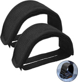 1 pair - Bicycle pedal straps - exercise bike pedal straps - adjustable pedal straps - universal bicycle pedal strap - anti-slip pedal mounting strap - bicycle accessories - bicycle pedal accessories - for anti-slip bicycle pedals - black