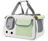 Cat and Dog Transport Bag - Travel Basket - Foldable Cat Transport Box - Cat Bag - Pet Carrier Bag with breathable holes and pockets - for medium-sized cats, small dogs - Dog Bag - 45 x 28 x 26 cm - Green