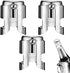 pieces - Stainless steel champagne stoppers - Reusable - champagne corks and stoppers - Food-grade anti-bubble wine stoppers - Leak-proof - For champagne, cava and prosecco - 5.5*3.8 cm - silver