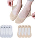 Pairs - Socks - Invisible Socks for Women - No Show Socks for Women for Flat Shoes - Anti-Slip - Invisible - Ultra Low Lining Socks - Hidden Thin Socks - Silicone Foot Protector - Yellow and Grey