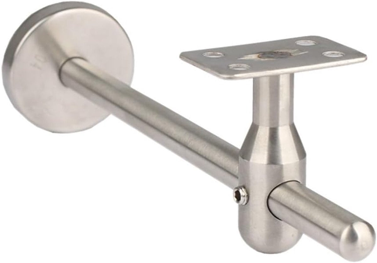 15*6*5 cm - handrail brackets - stainless steel wall bracket for handrails - for stairs and hallways - easy installation - elegant and durable design - round rectangular base - for square and horseshoe-shaped handrails - for home and office - silver