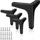 Set of 4 black furniture legs - furniture legs - triangular metal furniture legs - DIY coffee table legs - chair legs - sofa legs - kitchen furniture legs - black - 10 cm