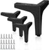 Set of 4 black furniture legs - furniture legs - triangular metal furniture legs - DIY coffee table legs - chair legs - sofa legs - kitchen furniture legs - black - 10 cm