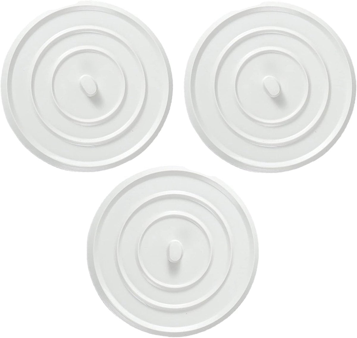 Pieces Silicone Bathtub Drain Stopper - Drain Plug - Universal Bath Stopper - Sink Plug - Bath Plug - Drain Stopper for Bath and Washbasin - Sink Stopper - Drain Plugs - Washbasin Bath Plug - for kitchens, bathrooms, laundries - White