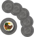 6 pieces - Table mats - Placemats - Round placemats - washable cotton placemats - round braided placemats - Round table mats - Woven placemats - Round placemats - grey - 38*38 cm