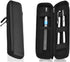Hard-shell EVA pencil case - Zippered pencil case - Storage bag - Stationery box - Makeup bag - Portable - Multifunctional - Holder for Executive fountain pen and stylus, touch pen, USB cables - For adults, girls and boys - Black - 20*6*4 cm