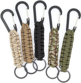 Carabiner - 5 Pieces - carabiner keychain - Outdoor survival climbing chain - Paracord keychain with carabiner - woven keychain - Mountaineering keychain - Paracord keychain
