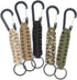 Carabiner - 5 Pieces - carabiner keychain - Outdoor survival climbing chain - Paracord keychain with carabiner - woven keychain - Mountaineering keychain - Paracord keychain
