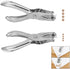2 pieces - Hole punch - 3mm, 6mm - hole punch pliers - metal hole punches - paper hole punch - small single hole punch - small round hole punches - for labels, crafts, tickets, greeting cards, paper and invitations - 13*6.2 cm - silver