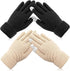 Winter Gloves - 2 Pairs Touchscreen Winter Gloves - Thermal Winter Gloves - Women&