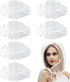 6 pieces - Rain hat - transparent waterproof rain cap - with plastic brim - transparent plastic cover - waterproof cover - protective hood - rain caps for outdoor activities - reusable - rain hat for women - 115*33cm - white