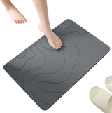 Absorbent Bath Mat - 40*60 cm - Diatomaceous Earth Bath Mat - Non-Slip Diatomite Mat - Non-Slip Shower Mat - Shower Mat - Bathroom Mat - Toilet Mat - non-slip bath mat - water-absorbent mat - entrance doormat - quick-drying bath mat - dark grey