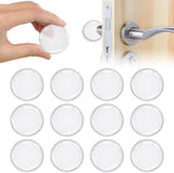 Transparent Door Stoppers - 12 Pieces - Wall-Mounted Door Handle Stop - Bumpers - Transparent Self-Adhesive Silicone Door Stops - Door Buffers - Transparent Shock Absorbers - Powerful Door Stop - For Cabinet Doors, Kitchen, Bathroom, Office
