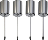 4 pieces - Candle holder - candle holder - candlestick - Christmas wreath candle holders - metal candlestick - Christmas decorations - home decor - candle accessories - 2.5*2.5*11 cm - silver