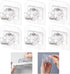 6 pieces - Curtain rod hook - 6*6 cm - drill-free curtain holders - self-adhesive curtain rod holders - drill-free curtain hooks - curtain accessories - for curtain rods, towel racks, bathrooms, kitchens - transparent