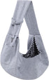 Dog carrier bag - reversible puppy carrier bag - pet bag - cat backpack - dog and cat carrier bag - with storage compartment - shoulder bag - hands-free dog carrier bag - for small dogs and cats - Grey
