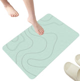 Absorbent Bath Mat - 40*60 cm - Diatomaceous Earth Bath Mat - Non-Slip Diatomite Mat - Non-Slip Shower Mat - Shower Mat - Bathroom Mat - Toilet Mat - non-slip bath mat - water-absorbent mat - entrance doormat - quick-drying bath mat - green