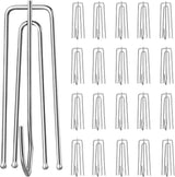 40 pieces - Curtain hook - curtain hooks for curtains - curtain pins - curtain hooks for pleated curtains - stainless steel pleated curtain hooks - window decoration accessories - curtain accessories - silver - 2.5*7 cm