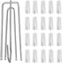 40 pieces - Curtain hook - curtain hooks for curtains - curtain pins - curtain hooks for pleated curtains - stainless steel pleated curtain hooks - window decoration accessories - curtain accessories - silver - 2.5*7 cm