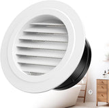 Ventilation grille - Round ventilation grille - Air grille - Louvered grille - plastic ventilation grille - 100 mm - ABS ventilation grille opening - for extractor fan - white