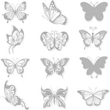 36 pieces - Anti-Collision Stickers - butterfly stickers - with anti-collision warning - transparent window stickers - prevention of collisions with people and birds - window stickers - window decoration