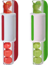 2-Piece Slicer - Tomato Slicer - Fruit Slicer - Grape Slicer - Grape Cutter - Strawberry Slicer - Salad Slicer - Multifunctional Slicer - Kitchen Utensil - Kitchen Tool - Kitchen Accessory - Red/Green