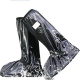 Waterproof overshoes - 1 pair - Overshoes - Rain shoe cover - Shoe covers - Rainproof - Rain boot covers - with zipper - with reflective strips - for rain, snow and mud - Sizes 37-39 - Size M - black