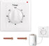 Countdown Switch - 60 minutes - Countdown timer switch - Mechanical countdown timer socket - time switch - timer light switch - with timer - timer socket - for bathroom extractor fan, garage, laundry room, storage room or spa - white