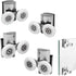 Double zinc alloy shower door roller - set of 4 - suitable for glass