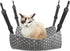 Cat Hammock - Hammock for cats - hanging pet bed - hammock for pets - with hooks - for Kittens, Puppies and Small Pets - Adjustable Straps - Pet Swing - cat bed - for cages and gardens - 53*35 cm - grey stars