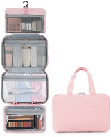 Toiletry bag - Portable hanging toiletry bag - foldable travel toiletry bag - large foldable travel bag - travel makeup bag - storage bag - with 4 compartments - waterproof toiletry bag - unisex - for vacation, shower, camping and travel - 27*18*8 cm - pi