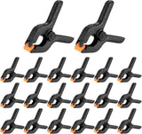 20 Pieces Tarpaulin Clamps - Spring Clamps - 2 inch Clamps - Clamp for Woodworking and Photo Studio - Market Clamp - Extra Strong - Tarpaulin Clamps - Black Hobby Glue Clamps - Plastic - Market Stall/Tarpaulin/DIY