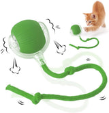 Electric Cat Ball Toy - Cat Toys - Electric Toy Ball - Pet Toys - Smart Toy Ball - Automatic Rolling Cat Ball - Interactive Cat Toy - Rechargeable - Cat Ball for Play and Interaction - Green