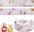 Self-adhesive jam labels - 500 pieces - 3x5 cm - easy-to-remove adhesive food labels - with floral pattern - for refrigerator, kitchen containers, and bottles