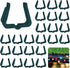30 pieces - Christmas lighting clips - Light clips - Plastic clips - Lighting hooks - Party lighting clamps - festive string lights clips - hooks - for party decoration, gutter, fencing, roof edge - 49*42*13.7 mm - green